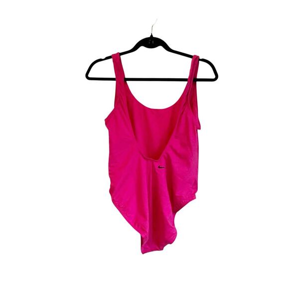 Nike Logo Swimsuit High Cut One Piece Bathing Swimsuit Pink Size Large NWT - Picture 8 of 11